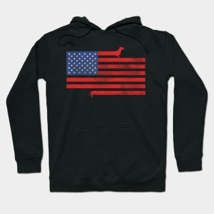 Dachshund American Flag 4th Of July Hoodie